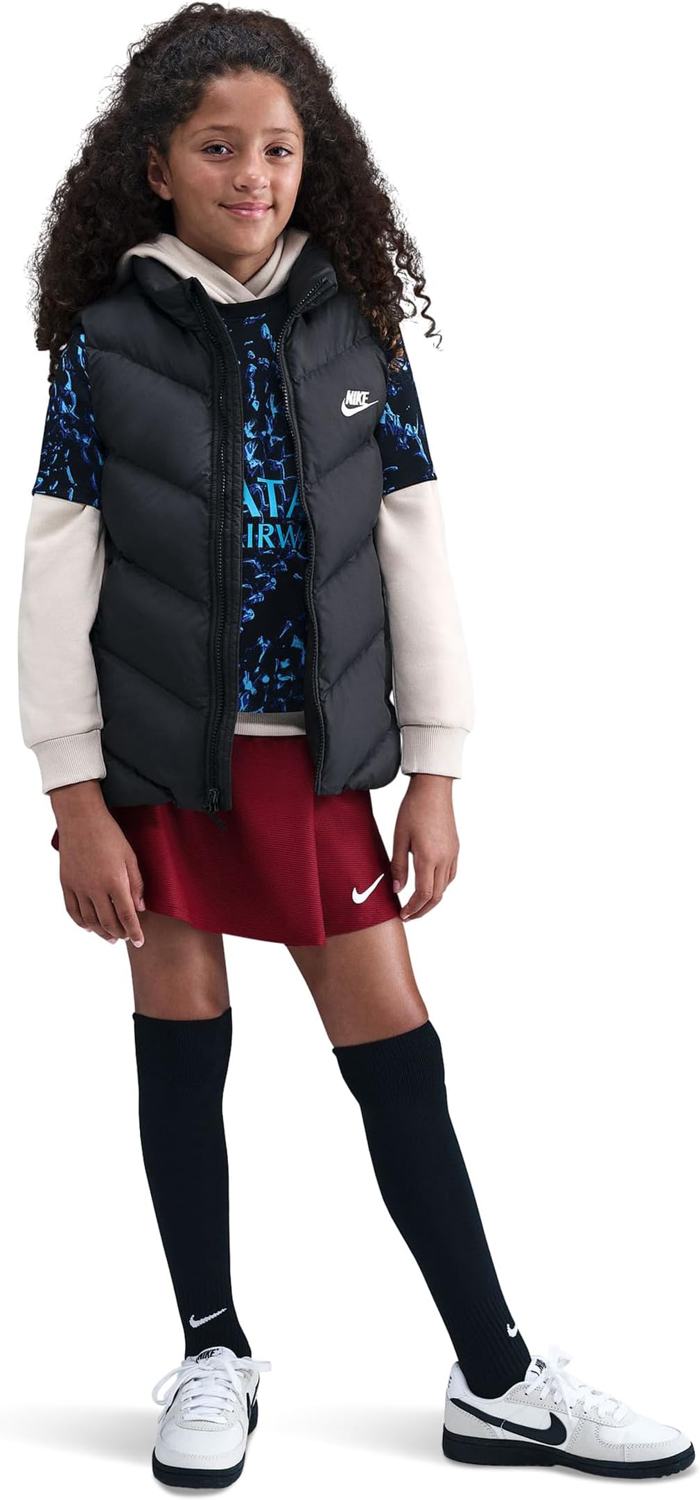 Спортивный жилет-пуховик Therma-FIT свободного кроя для игр на весь день Nike Kids, Black/White
Спортивный жилет-пуховик Therma-FIT свободного кроя для игр на весь день Nike Kids, Black/White