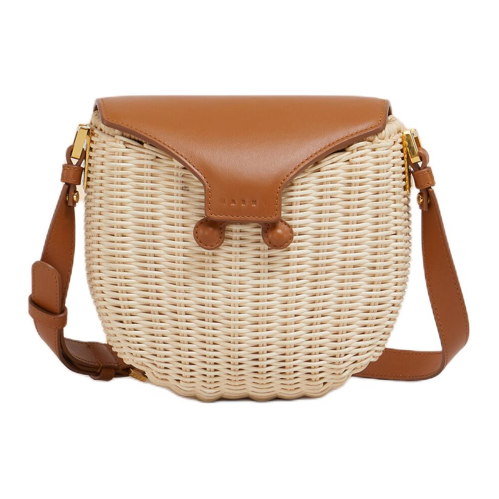 MARNI Плетёная сумка через плечо женская бежево-коричневая
MARNI Плетёная сумка через плечо женская бежево-коричневая