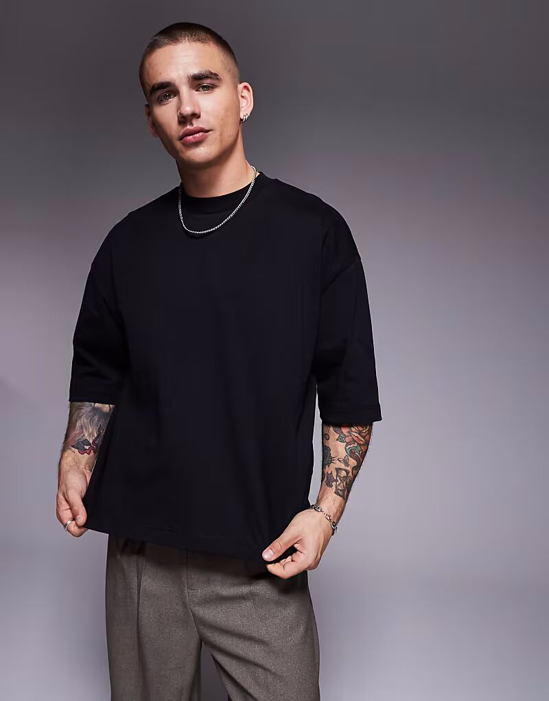 Футболка свободного кроя ASOS DESIGN плотная, свободного кроя, с коротким рукавом, черного цвета
Футболка свободного кроя ASOS DESIGN плотная, свободного кроя, с коротким рукавом, черного цвета