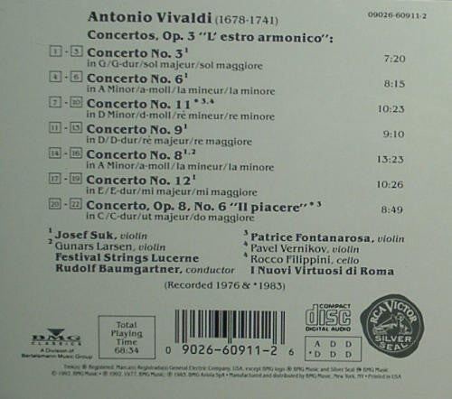 CD диск Vivaldi / Baumgartner / Suk: Violin Ctos from
CD диск Vivaldi / Baumgartner / Suk: Violin Ctos from