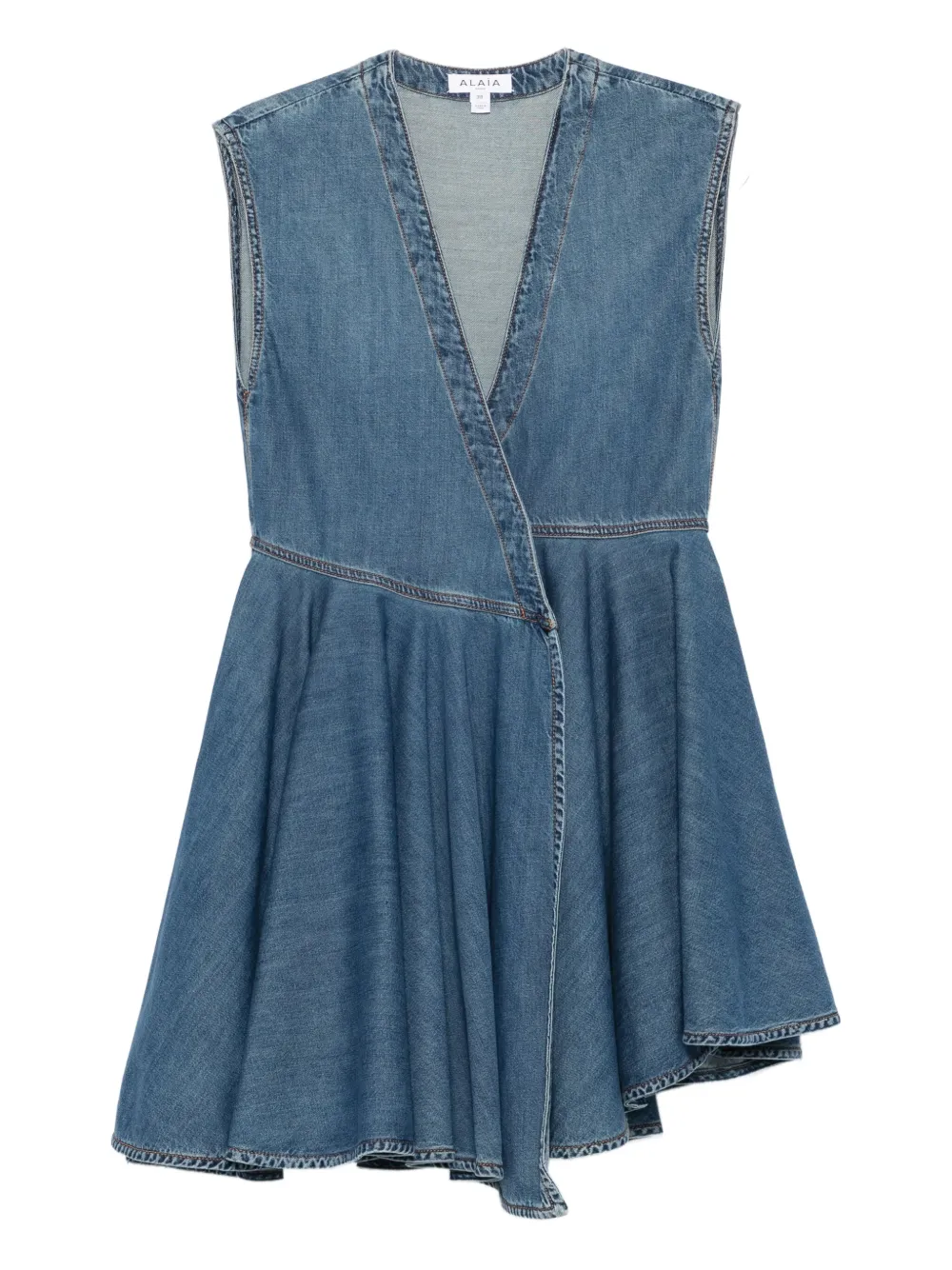 Расклешенное платье мини с запахом Alaïa, синий
Расклешенное платье мини с запахом Alaïa, синий