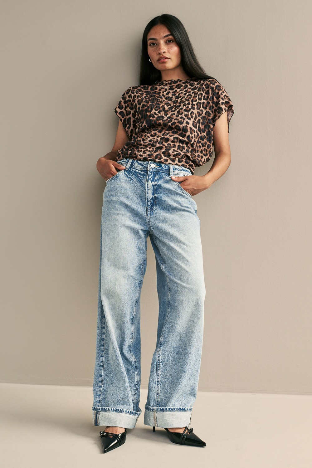 Мешковатые джинсы из 100% хлопка с подворотами Next, синий
Мешковатые джинсы из 100% хлопка с подворотами Next, синий