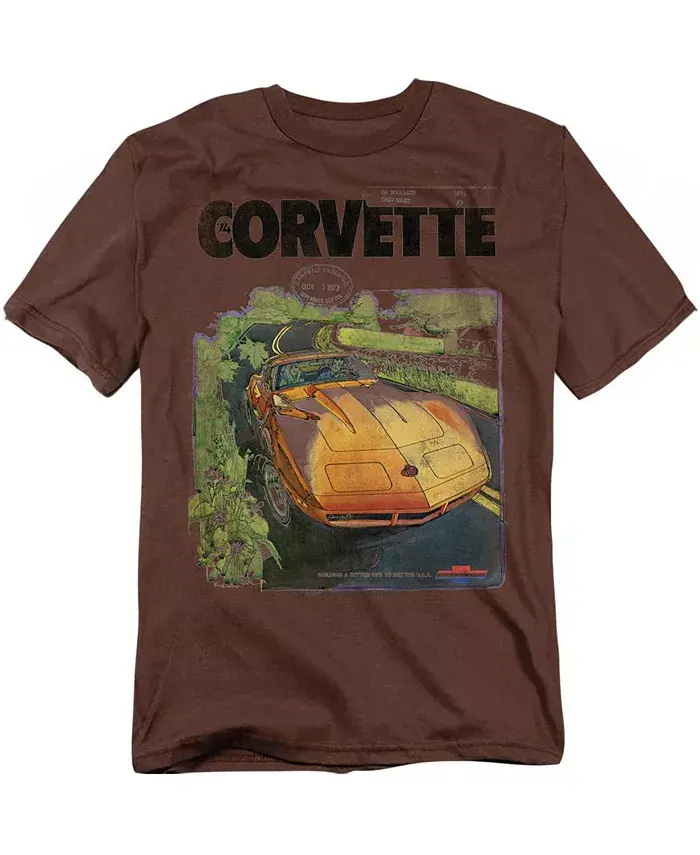 Мужская футболка с винтажным постером Chevy Corvette, коричневый
Мужская футболка с винтажным постером Chevy Corvette, коричневый