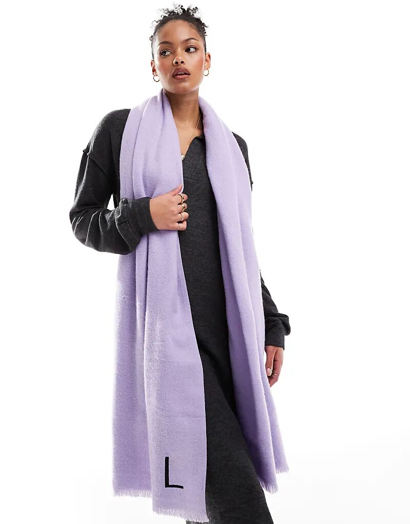 Шарф с необработанным краем и монограммой с инициалом L сиреневого цвета ASOS DESIGN
Шарф с необработанным краем и монограммой с инициалом L сиреневого цвета ASOS DESIGN