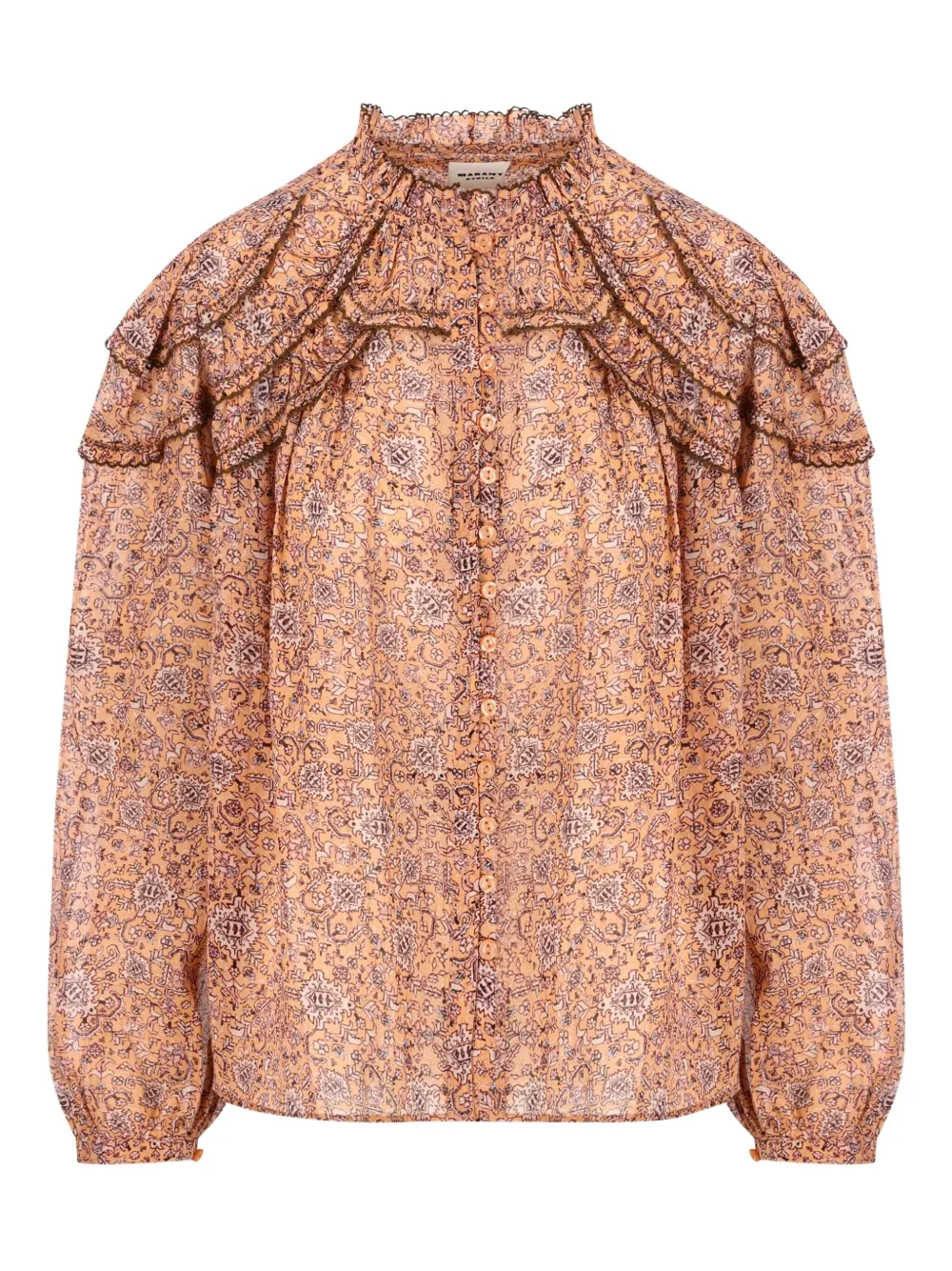 Рубашка с оборками и цветочным принтом ISABEL MARANT, оранжевый
Рубашка с оборками и цветочным принтом ISABEL MARANT, оранжевый