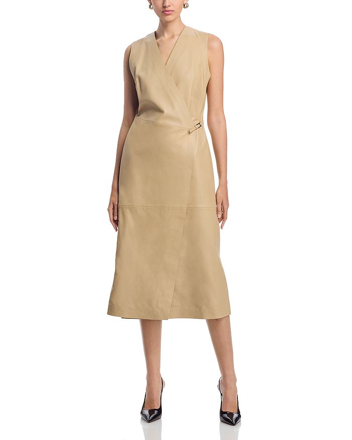 Кожаное платье миди Syesha с запахом BOSS, коричневый/бежевый
Кожаное платье миди Syesha с запахом BOSS, коричневый/бежевый