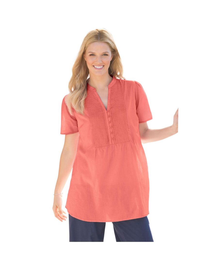 Туника большого размера с присборенной отделкой и полузастежкой на пуговицы Woman Within, Sweet coral
Туника большого размера с присборенной отделкой и полузастежкой на пуговицы Woman Within, Sweet coral