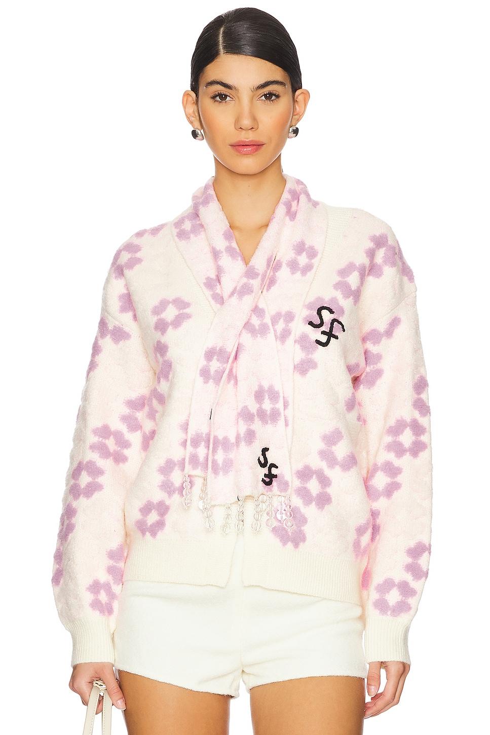 Вязаный шарф с бисером Susan Fang, белый
Вязаный шарф с бисером Susan Fang, белый