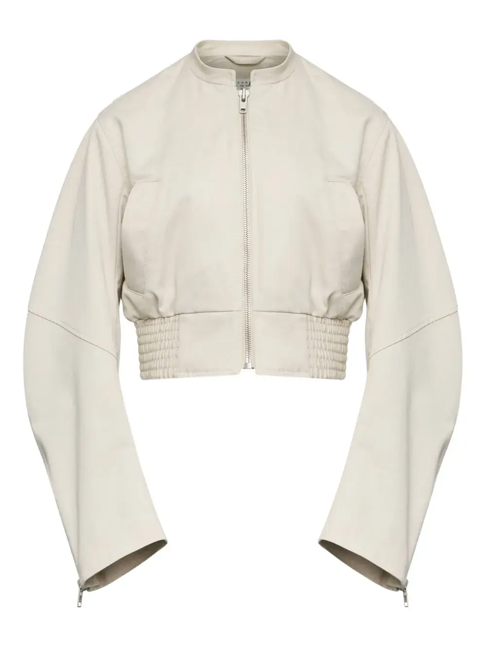 Бомбер на молнии со сборками Mm6 Maison Margiela, белый
Бомбер на молнии со сборками Mm6 Maison Margiela, белый