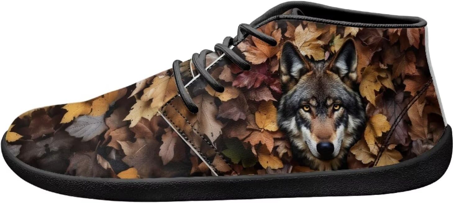 Мужские кроссовки с широкой носочной частью, с животным принтом, стильные, с противоскользящей подошвой и нулевым перепадом, для ходьбы и бега Xixirimido, Wolf Fallen Leaves
Мужские кроссовки с широкой носочной частью, с животным принтом, стильные, с противоскользящей подошвой и нулевым перепадом, для ходьбы и бега Xixirimido, Wolf Fallen Leaves