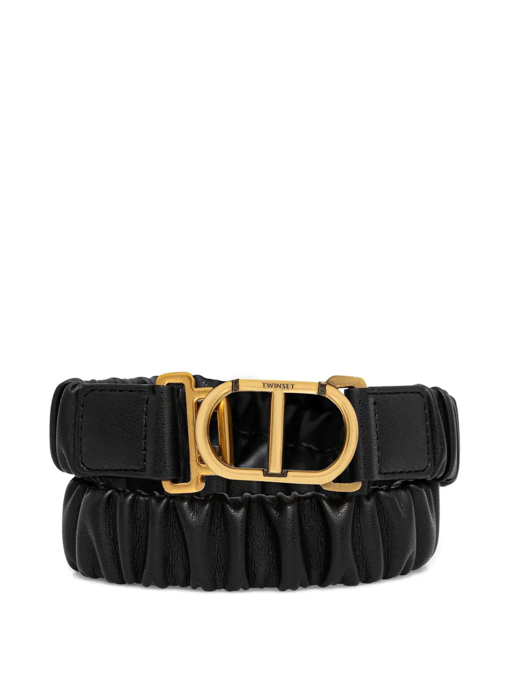 Ремень с пряжкой и сборками Twinset, черный
Ремень с пряжкой и сборками Twinset, черный