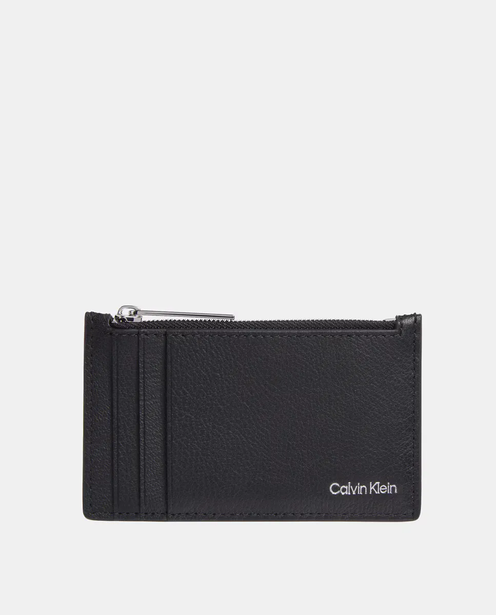 Мужской кожаный держатель для карт Calvin Klein, чёрный
Мужской кожаный держатель для карт Calvin Klein, чёрный