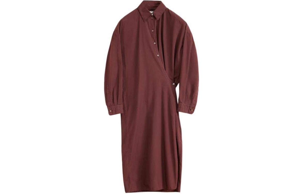 Асимметричное миди-платье-рубашка Lemaire, красно-коричневое
Асимметричное миди-платье-рубашка Lemaire, красно-коричневое