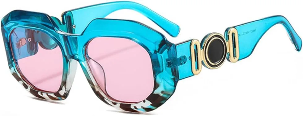 Ретро-солнцезащитные очки Polygon Sun для женщин с градиентным покрытием и защитой от УФ-излучения UV400, увеличенного размера HDUBFY, C5 Blue Leopard Pink
Ретро-солнцезащитные очки Polygon Sun для женщин с градиентным покрытием и защитой от УФ-излучения UV400, увеличенного размера HDUBFY, C5 Blue Leopard Pink