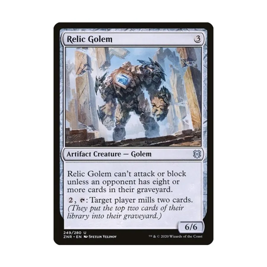 CCG Реликтовый голем (U), MTG - Zendikar Rising 
CCG Реликтовый голем (U), MTG - Zendikar Rising