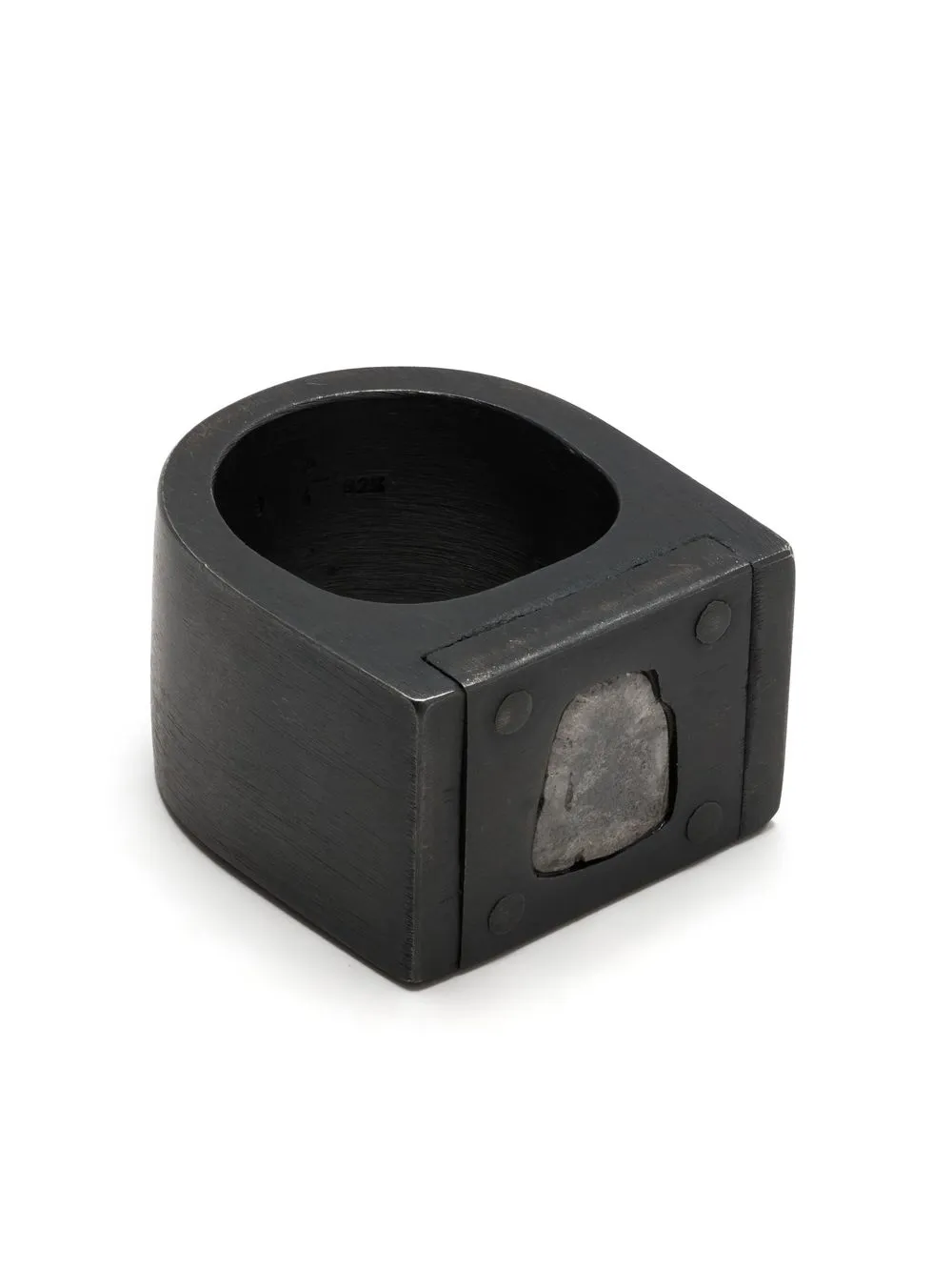 Кольцо Plate Single с бриллиантом Parts of Four, черный 
Кольцо Plate Single с бриллиантом Parts of Four, черный