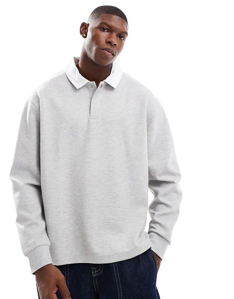 Поло для регби большого размера светло-серого цвета ASOS DESIGN
Поло для регби большого размера светло-серого цвета ASOS DESIGN