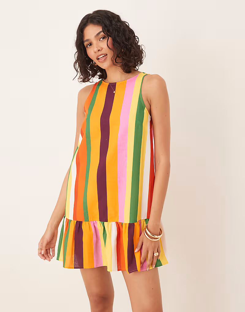 ASOS DESIGN мини-платье-трапеция с заниженной талией и глубоким вырезом на спине в полоску
ASOS DESIGN мини-платье-трапеция с заниженной талией и глубоким вырезом на спине в полоску