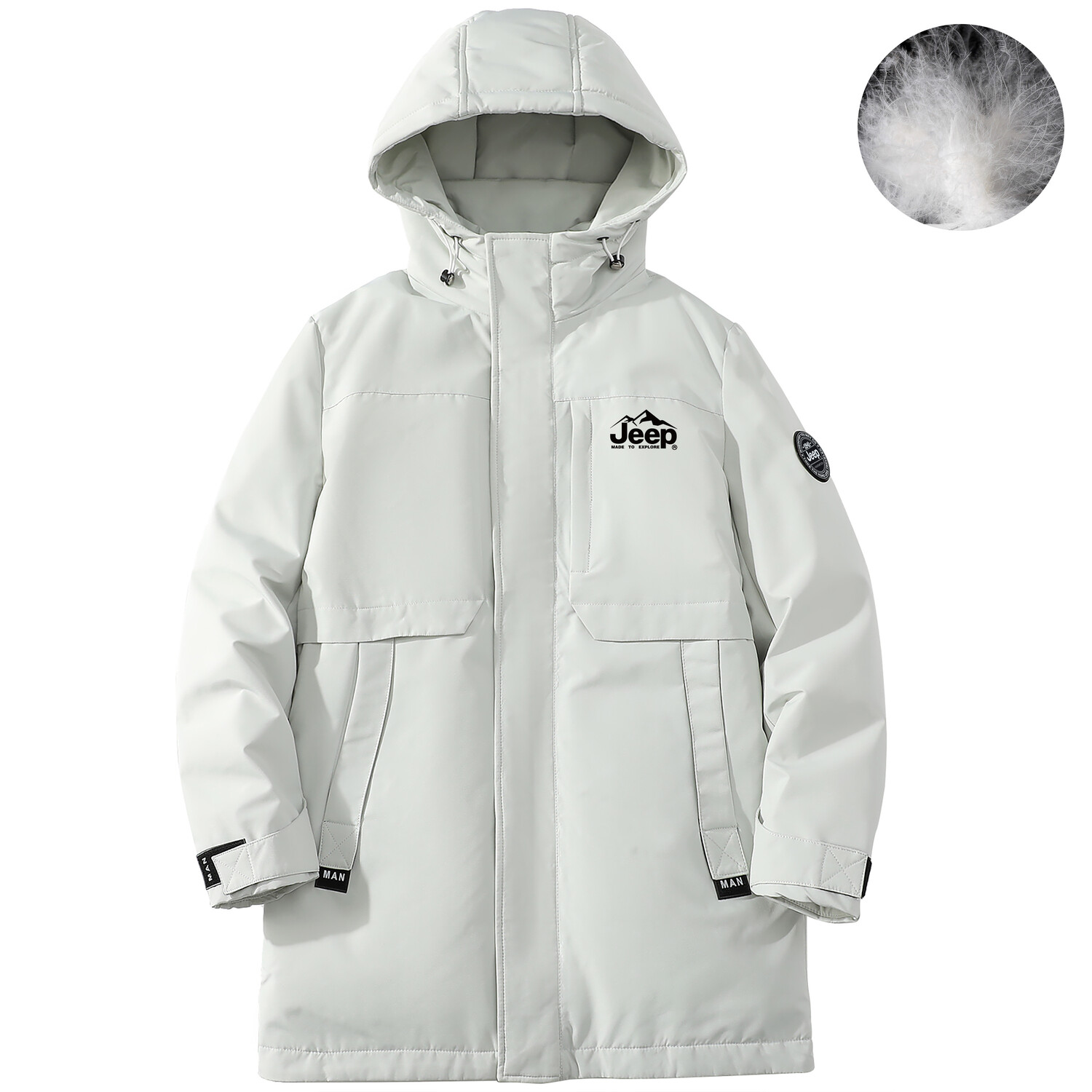 Пуховик унисекс Jeep, бежевый/серый
Пуховик унисекс Jeep, бежевый/серый