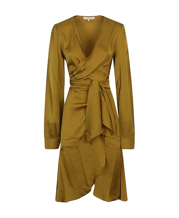 Золотистое расклешенное платье с v образным вырезом Silk95Five, зеленый
Золотистое расклешенное платье с v образным вырезом Silk95Five, зеленый