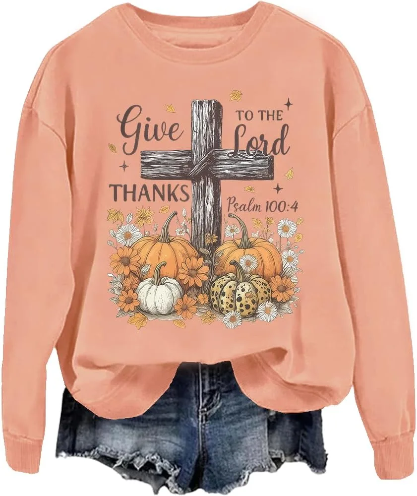 Толстовка с принтом "Give Thanks To The Lord" в осеннем стиле FITKEYS
Толстовка с принтом "Give Thanks To The Lord" в осеннем стиле FITKEYS