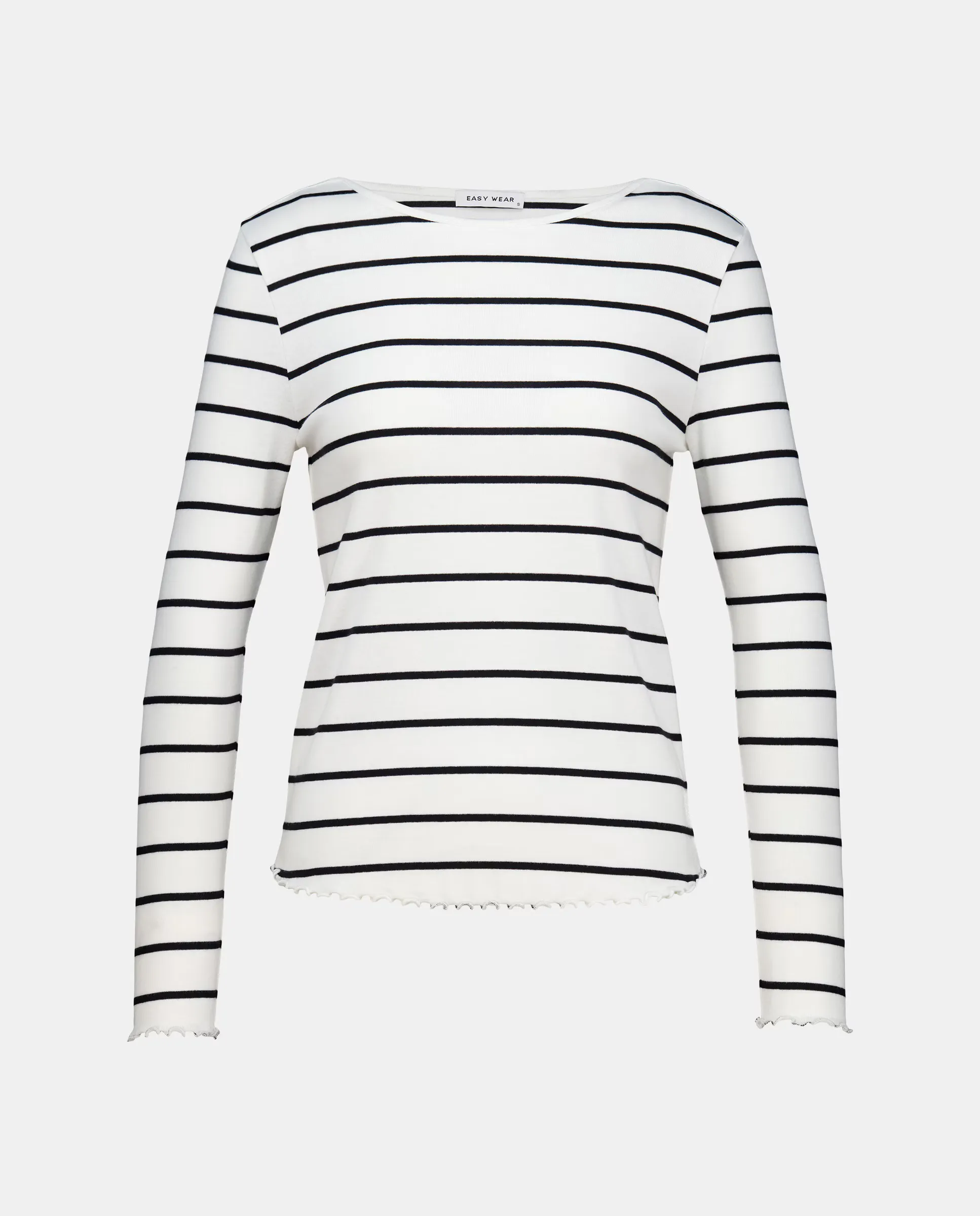 Женская футболка с круглым вырезом и отделкой по низу Easy Wear, белый
Женская футболка с круглым вырезом и отделкой по низу Easy Wear, белый