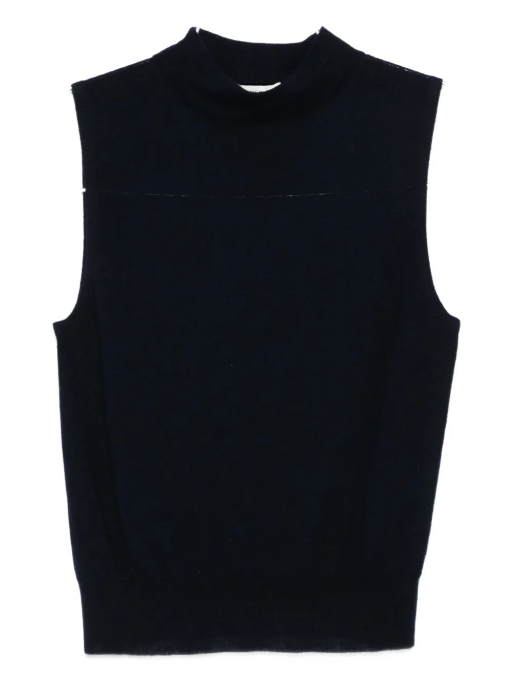 Топ без рукавов с высоким воротником Vince, синий
Топ без рукавов с высоким воротником Vince, синий