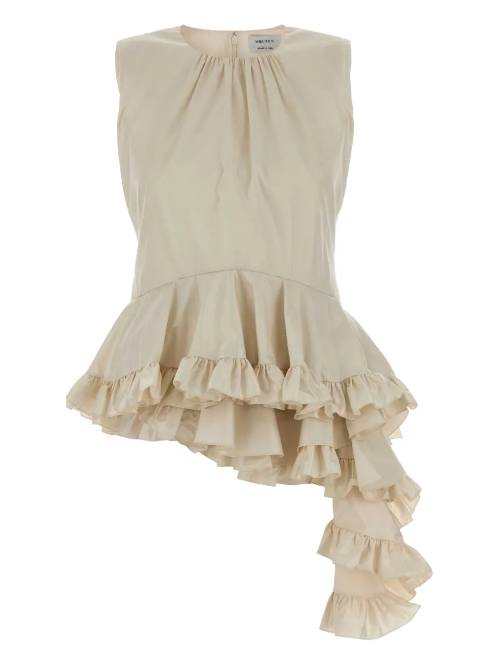 Асимметричный топ с рюшами Alexander Mcqueen, бежевый
Асимметричный топ с рюшами Alexander Mcqueen, бежевый