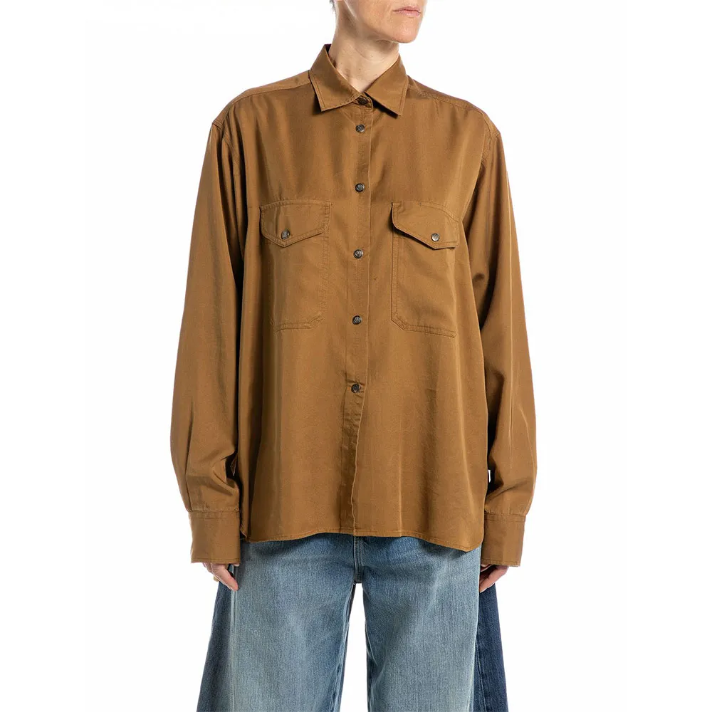 Рубашка с длинным рукавом Replay W2365.000.85372, коричневый
Рубашка с длинным рукавом Replay W2365.000.85372, коричневый