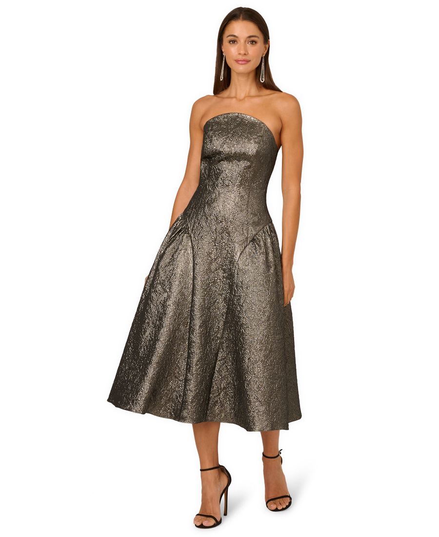 Женское платье без бретелей, металлизированное, длиной до щиколотки Adrianna, Gunmetal
Женское платье без бретелей, металлизированное, длиной до щиколотки Adrianna, Gunmetal