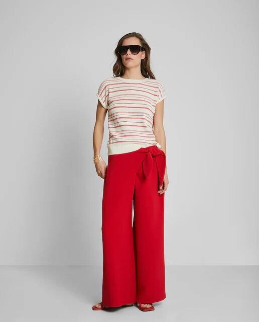 Женские брюки-палаццо-кроссовер с бантом Trucco, красный
Женские брюки-палаццо-кроссовер с бантом Trucco, красный