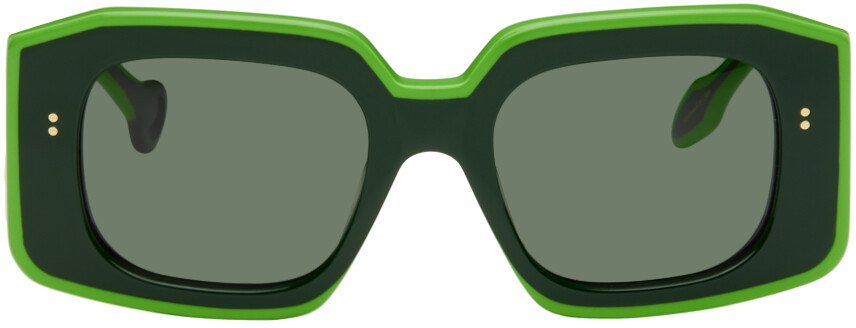 SSENSE Эксклюзивные зеленые солнцезащитные очки Bumper JW Anderson, Khaki/Green acetate
SSENSE Эксклюзивные зеленые солнцезащитные очки Bumper JW Anderson, Khaki/Green acetate
