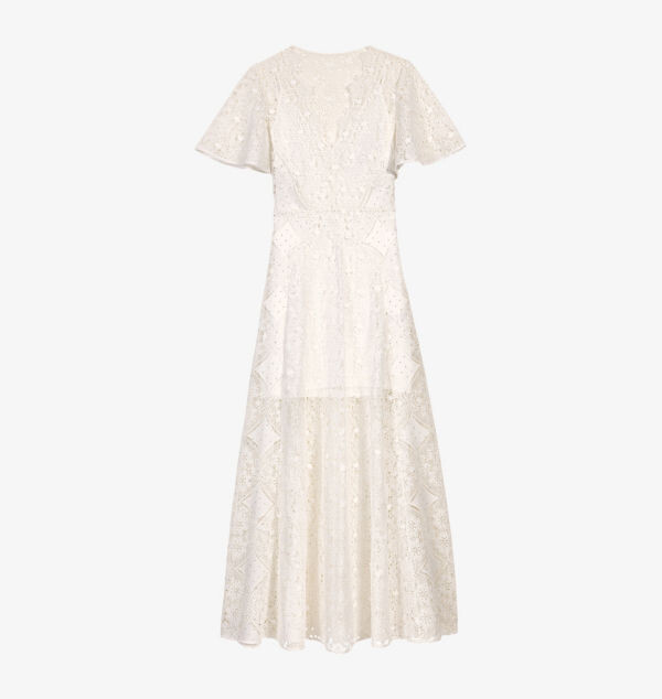 Платье макси из гипюра и кружева с цветочным узором и v-образным вырезом Maje, цвет blanc
Платье макси из гипюра и кружева с цветочным узором и v-образным вырезом Maje, цвет blanc