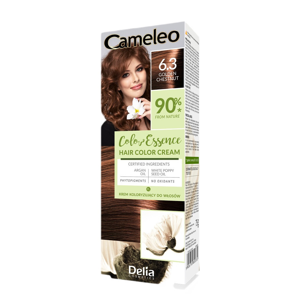 Cameleo, Color Essence, крем-краска для волос 6.3 Золотой Каштан, 75г
Cameleo, Color Essence, крем-краска для волос 6.3 Золотой Каштан, 75г