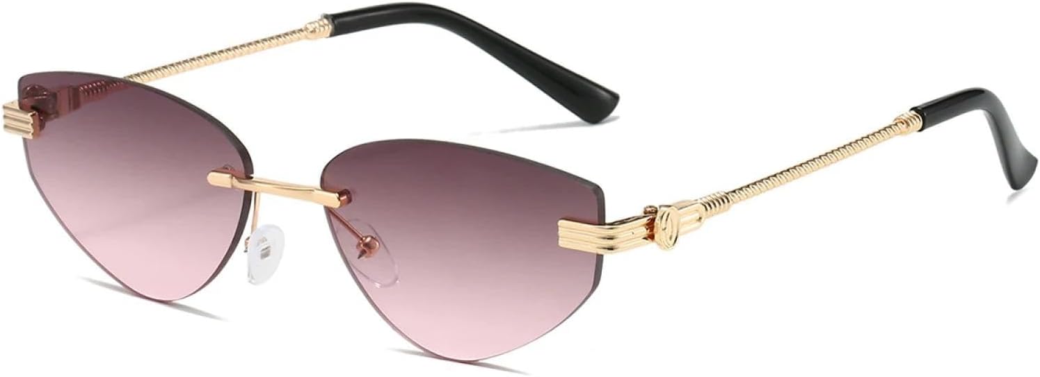 Солнцезащитные очки с защитой от УФ-излучения UV400 | Женские без оправы с металлическим градиентом | Линзы конфетных цветов для занятий спортом на открытом воздухе и вождения DSVIGF, Gold Purple Pink
Солнцезащитные очки с защитой от УФ-излучения UV400 | Женские без оправы с металлическим градиентом | Линзы конфетных цветов для занятий спортом на открытом воздухе и вождения DSVIGF, Gold Purple Pink