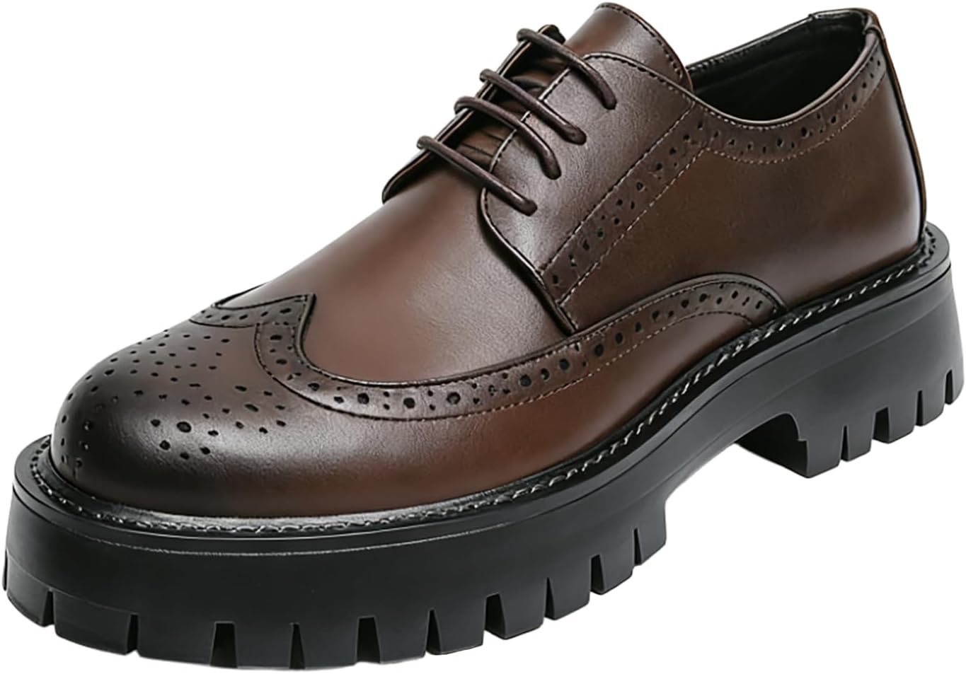 Мужские кожаные броги с крыльями, деловые оксфорды с классическим круглым носком, подошвой с протектором, противоскользящие платформенные туфли дерби для формальной работы, офиса, свадьбы и вечеринок Nxnbhsl, коричневый
Мужские кожаные броги с крыльями, деловые оксфорды с классическим круглым носком, подошвой с протектором, противоскользящие платформенные туфли дерби для формальной работы, офиса, свадьбы и вечеринок Nxnbhsl, коричневый