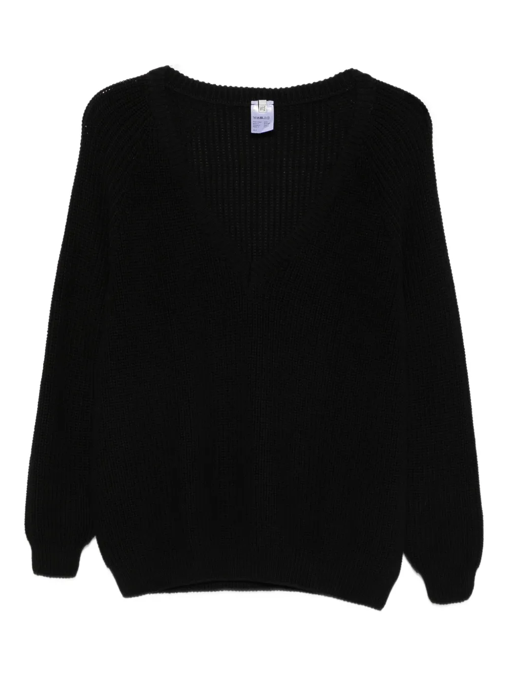 Хлопковый свитер с V-образным вырезом Baserange, черный
Хлопковый свитер с V-образным вырезом Baserange, черный