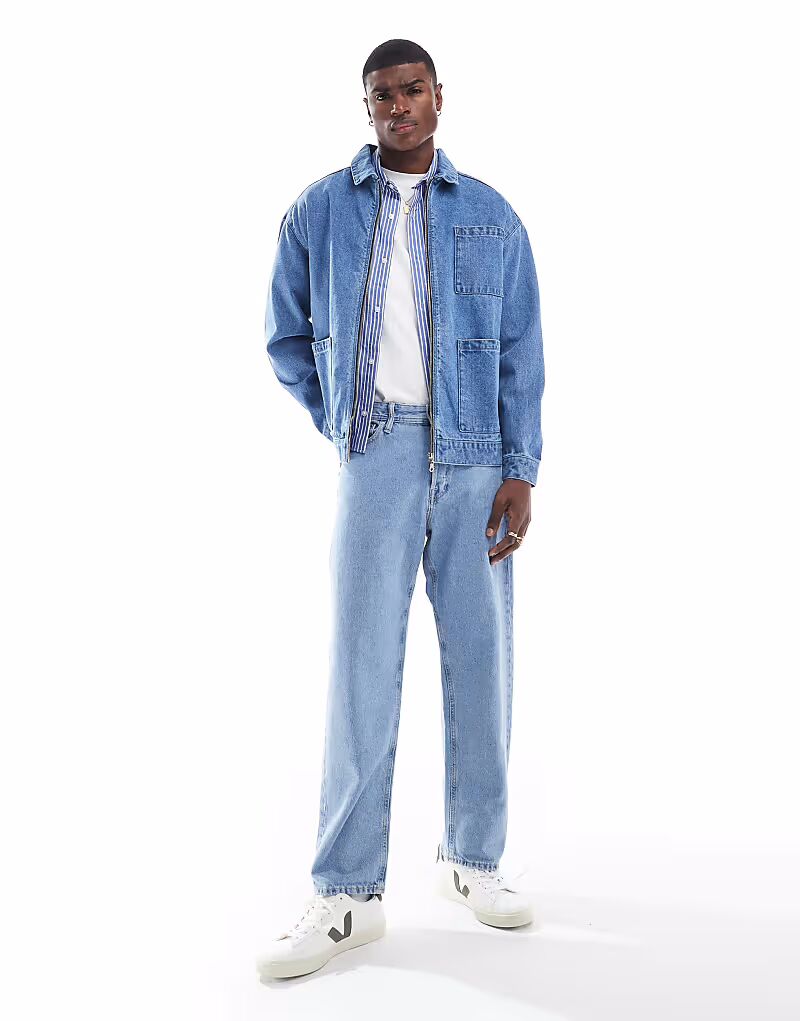 Джинсовая куртка-рубашка на молнии Another Influence синего цвета, Синий, Джинсовая куртка-рубашка на молнии Another Influence синего цвета
Джинсовая куртка-рубашка на молнии Another Influence синего цвета, Синий, Джинсовая куртка-рубашка на молнии Another Influence синего цвета