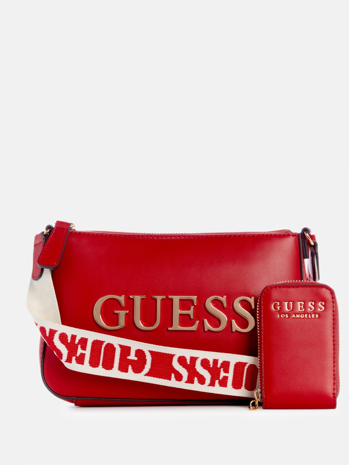 через плечо Caracara на молнии Guess Factory, красный 
через плечо Caracara на молнии Guess Factory, красный