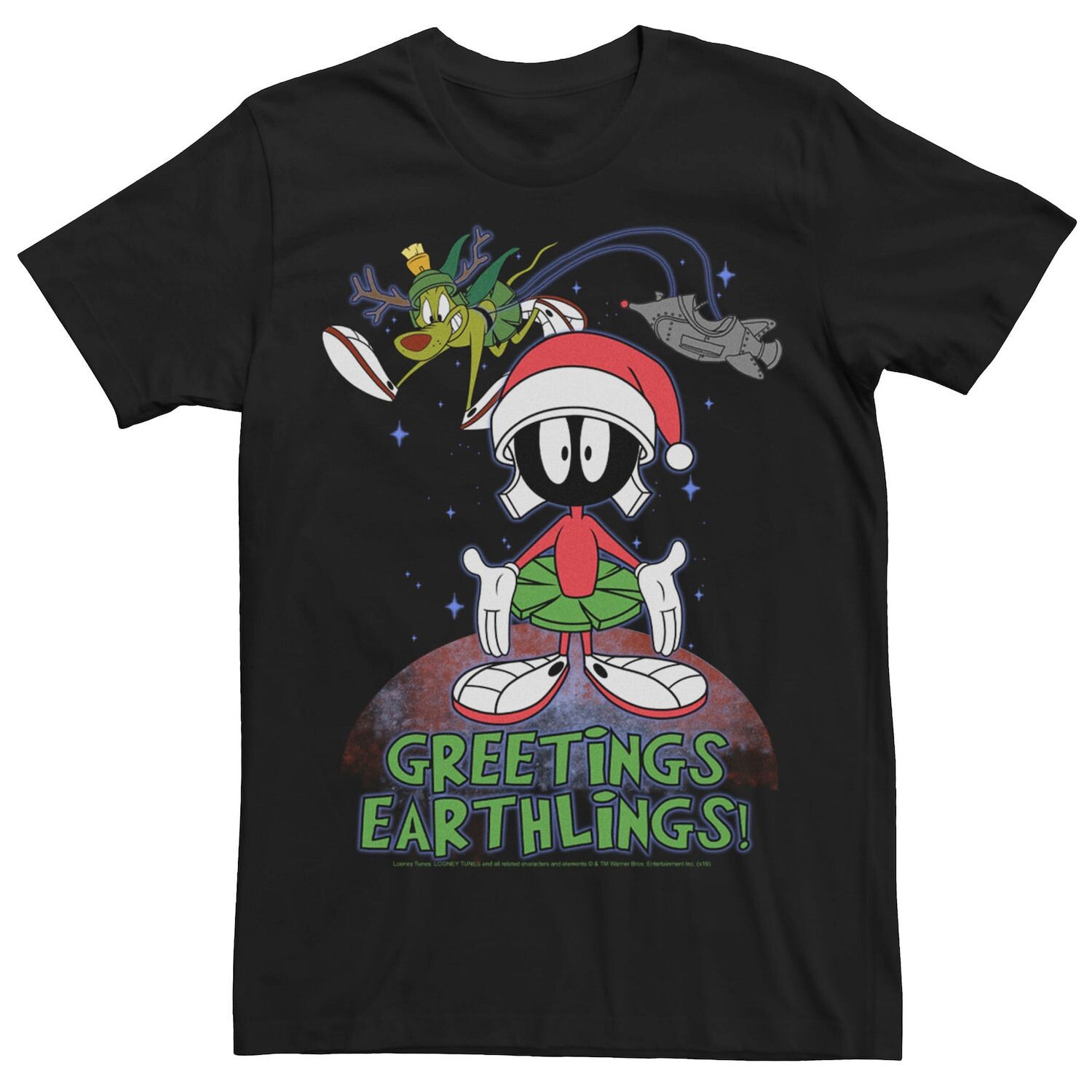 Мужская футболка Looney Tunes Christmas Marvin Greetings Earthlings Licensed Character
Мужская футболка Looney Tunes Christmas Marvin Greetings Earthlings Licensed Character