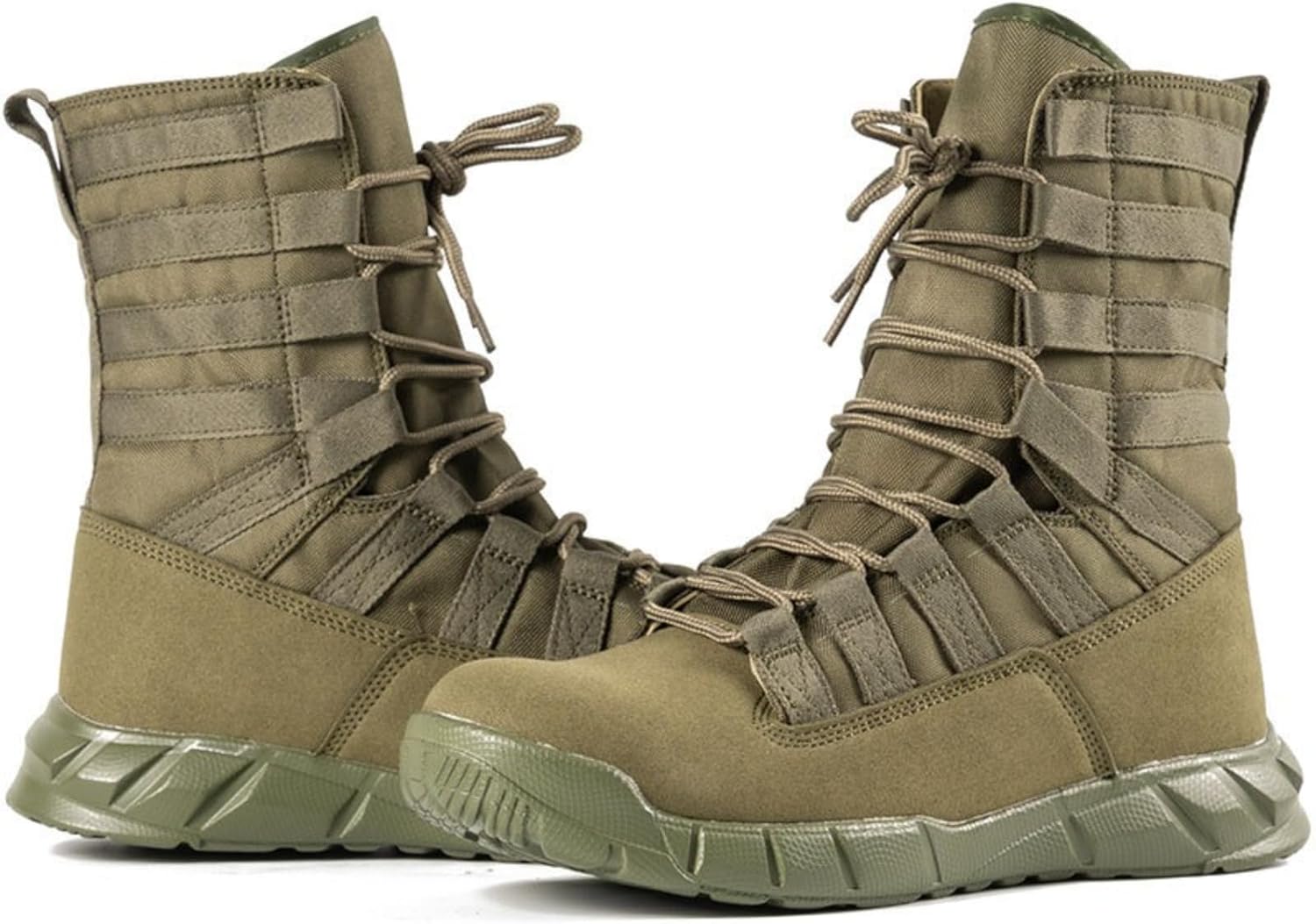 Мужские высокие кожаные тактические ботинки QKLMWES с шнуровкой и боковой молнией, легкая нескользящая резиновая подошва, пустынные боевые ботинки для походов, путешествий, армии, джунглей и охоты, зеленый
Мужские высокие кожаные тактические ботинки QKLMWES с шнуровкой и боковой молнией, легкая нескользящая резиновая подошва, пустынные боевые ботинки для походов, путешествий, армии, джунглей и охоты, зеленый