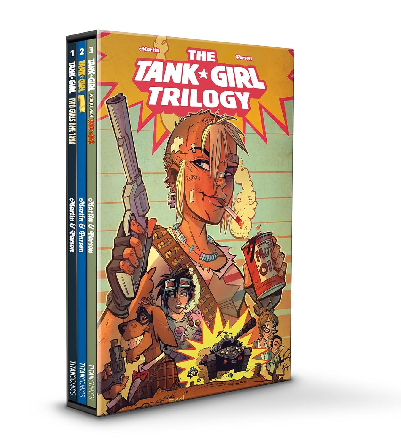 Tank Girl Trilogy Slipcase Set (Titan Comics)
Tank Girl Trilogy Slipcase Set (Titan Comics)