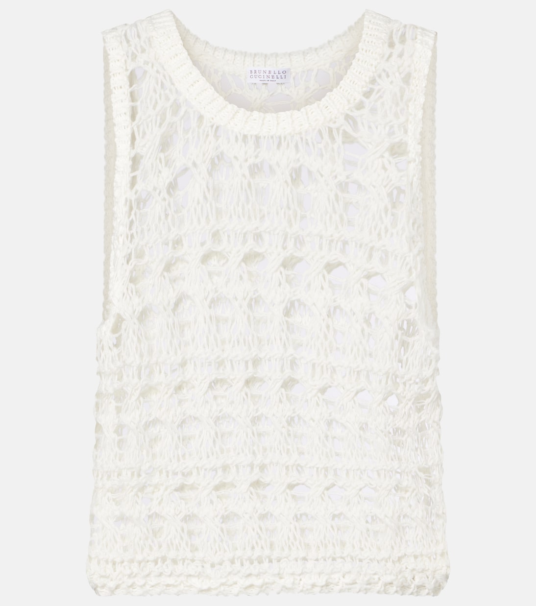 Топ из смеси джута и хлопка ажурной вязки Brunello Cucinelli, Panama
Топ из смеси джута и хлопка ажурной вязки Brunello Cucinelli, Panama