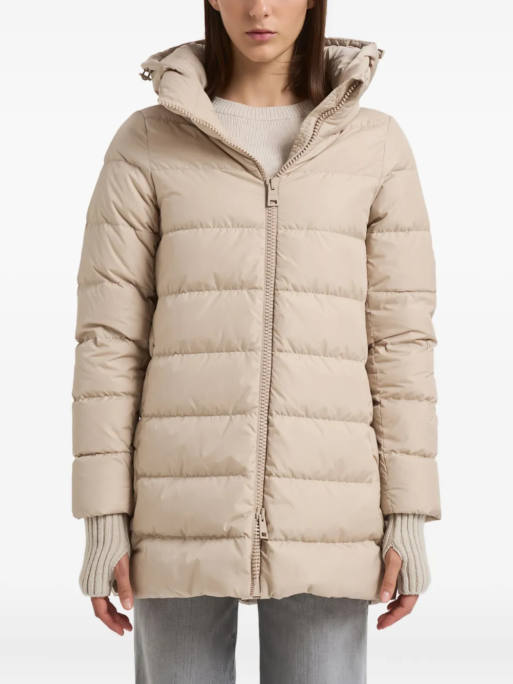 Стеганое пальто на молнии Herno, нейтральный
Стеганое пальто на молнии Herno, нейтральный