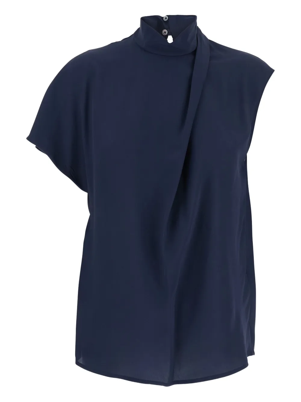 Блузка с высокой горловиной и драпировкой Tela, синий
Блузка с высокой горловиной и драпировкой Tela, синий