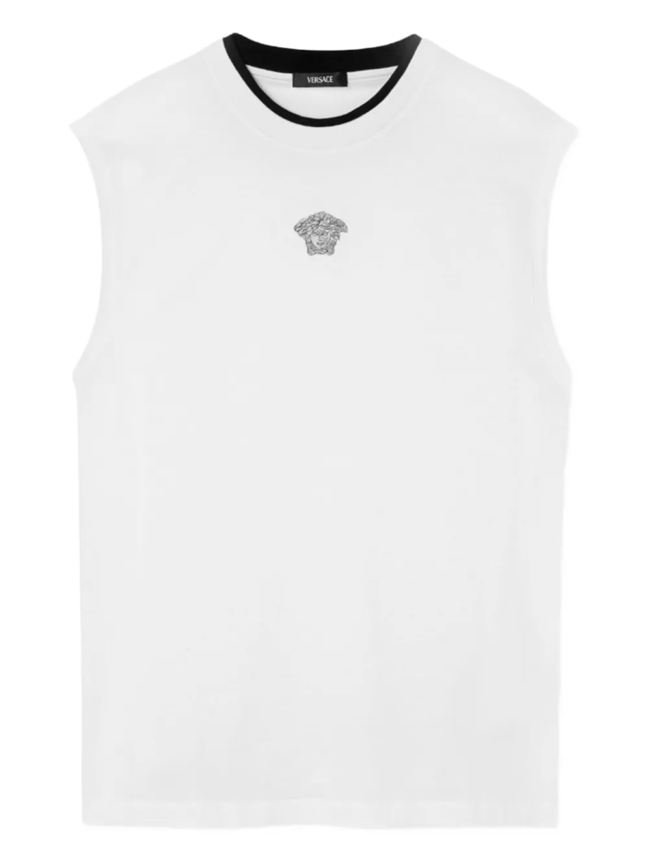 Футболка Versace топ без рукавов с декором Medusa, белый
Футболка Versace топ без рукавов с декором Medusa, белый