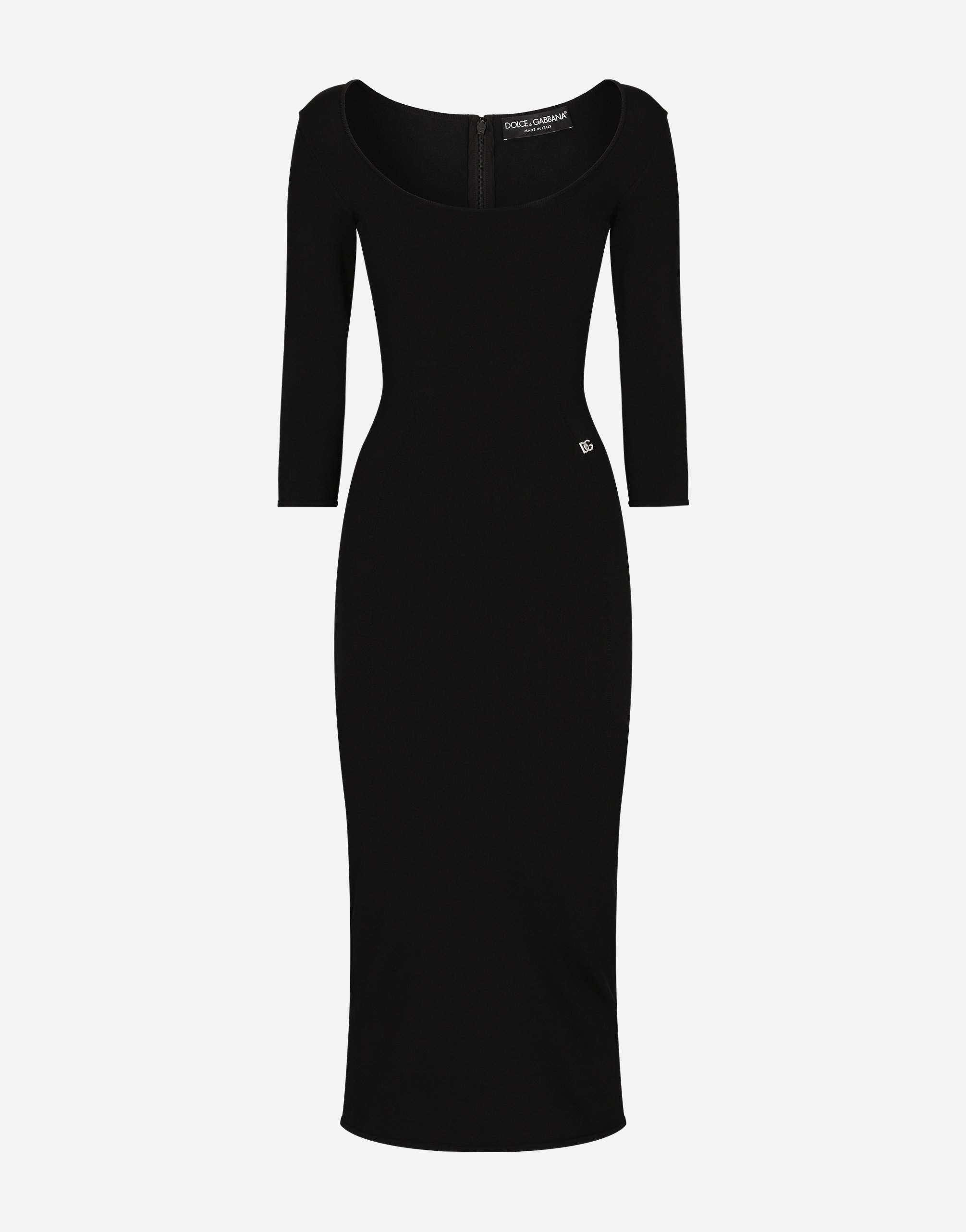 Вязаное платье из вискозы длиной до середины икры Dolce & Gabbana, черный
Вязаное платье из вискозы длиной до середины икры Dolce & Gabbana, черный