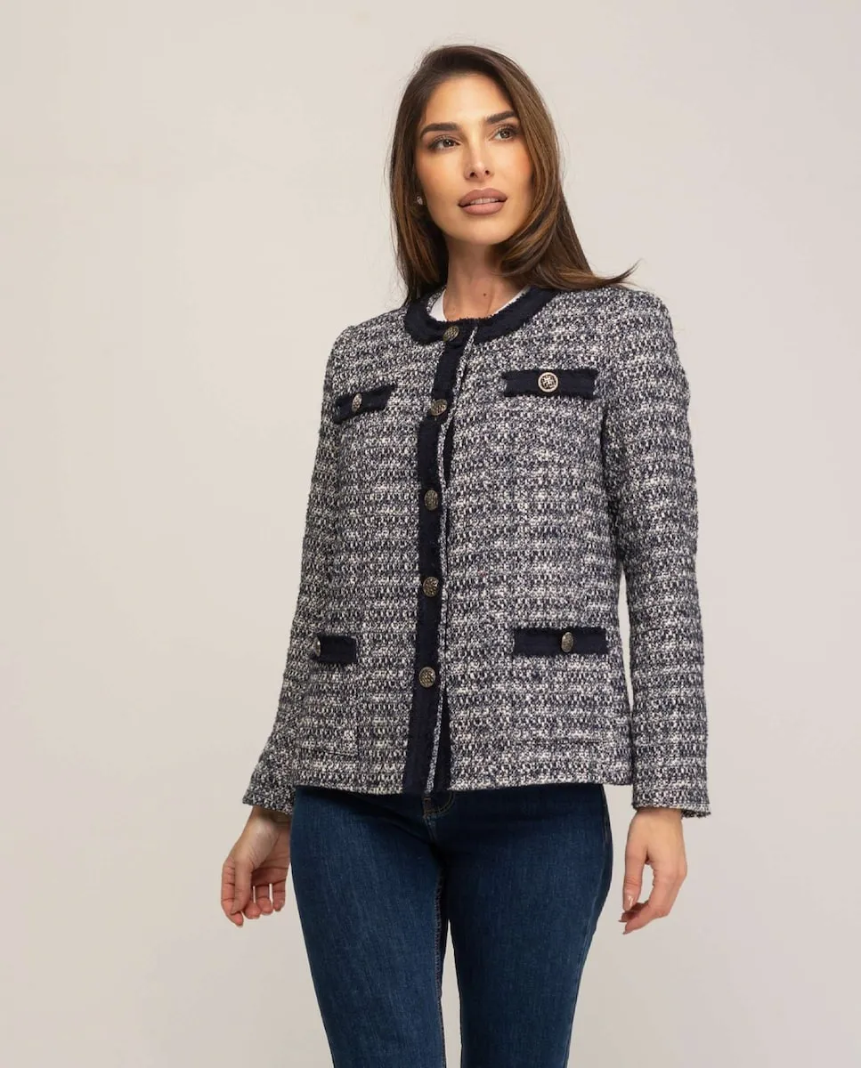 Женская куртка без воротника с круглым вырезом Fsh, синий
Женская куртка без воротника с круглым вырезом Fsh, синий