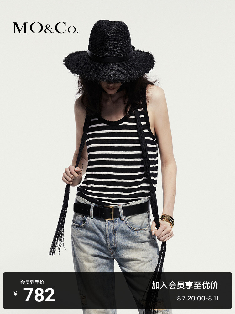 Полосатый жилет Moco ручной работы из льна, черно-белый
Полосатый жилет Moco ручной работы из льна, черно-белый