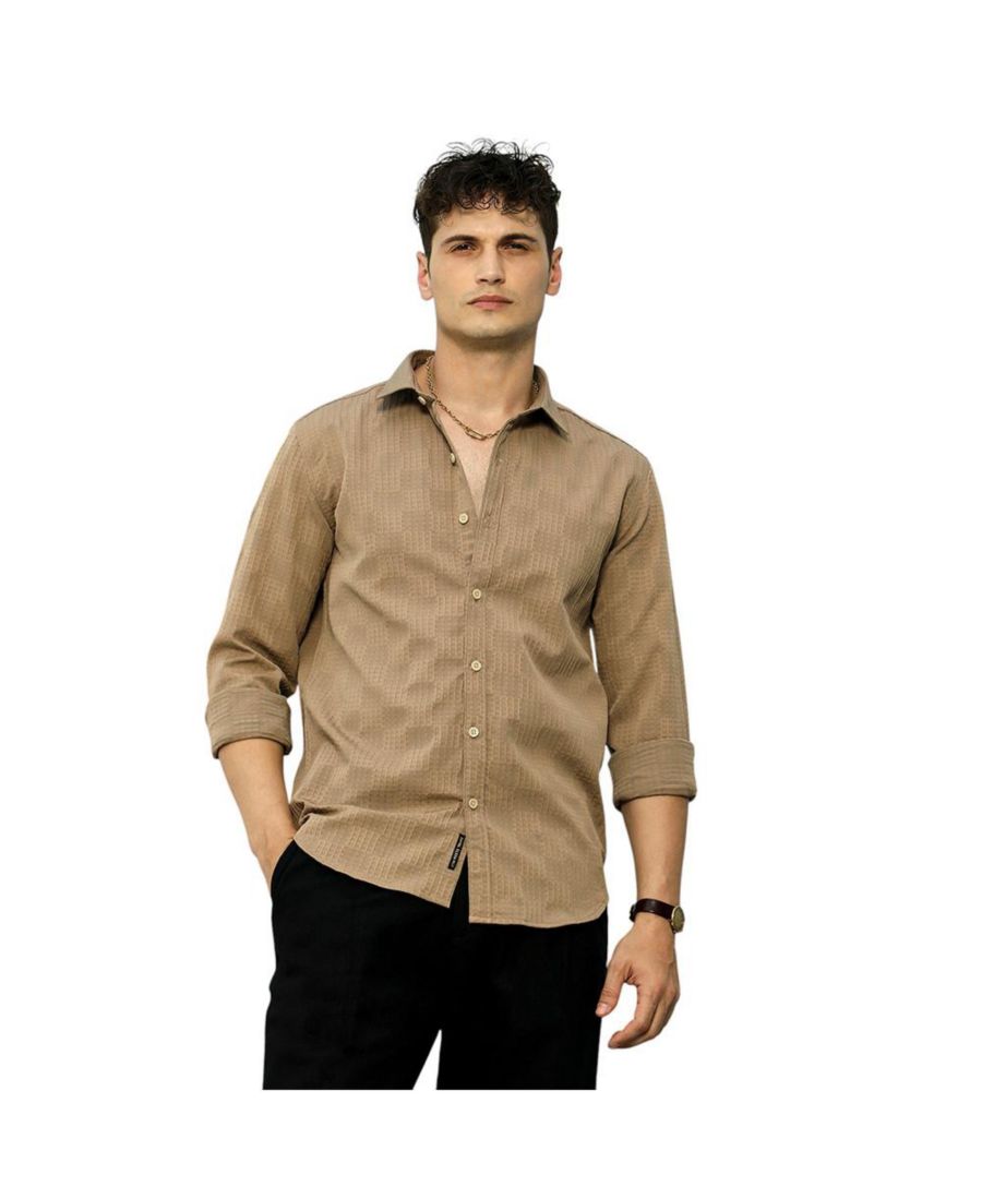 Мужская тактильная рубашка пепельно-коричневого цвета с клетчатым рисунком Campus Sutra, Brown
Мужская тактильная рубашка пепельно-коричневого цвета с клетчатым рисунком Campus Sutra, Brown